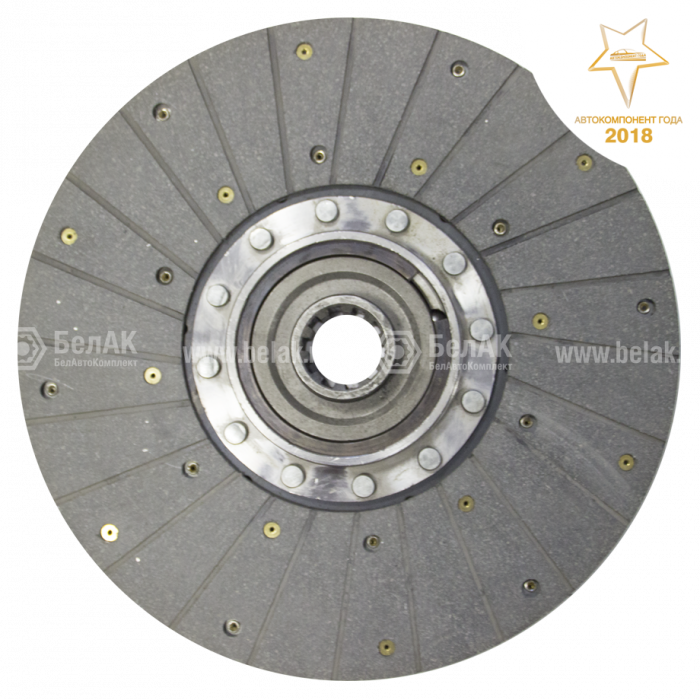 Диск сцепления ведомый "БелАК" (ан.45-1604040)